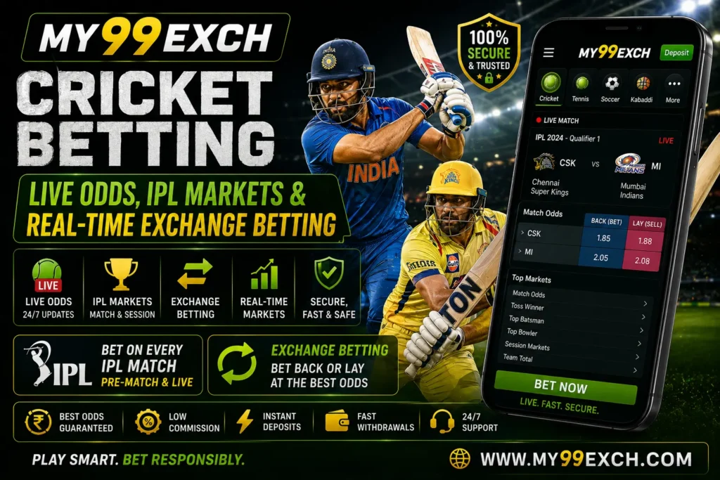 My99Exch Cricket Betting – Live Odds, IPL Markets & Real-Time Exchange Betting