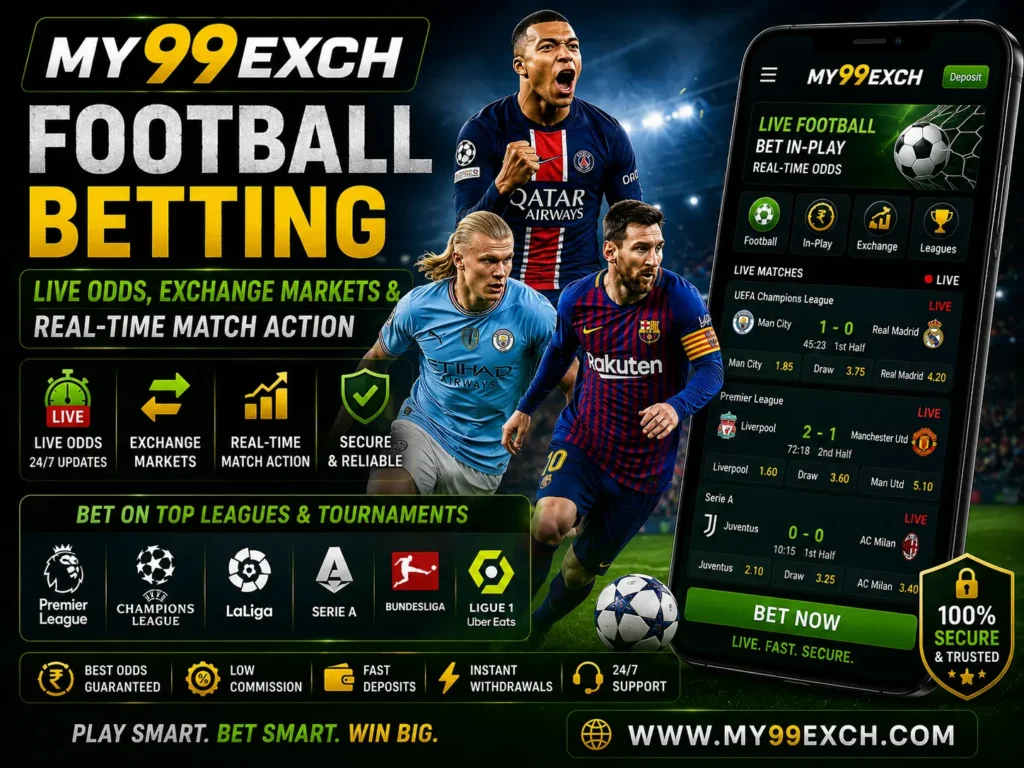 My99Exch Football Betting – Live Odds, Exchange Markets & Real-Time Match Action