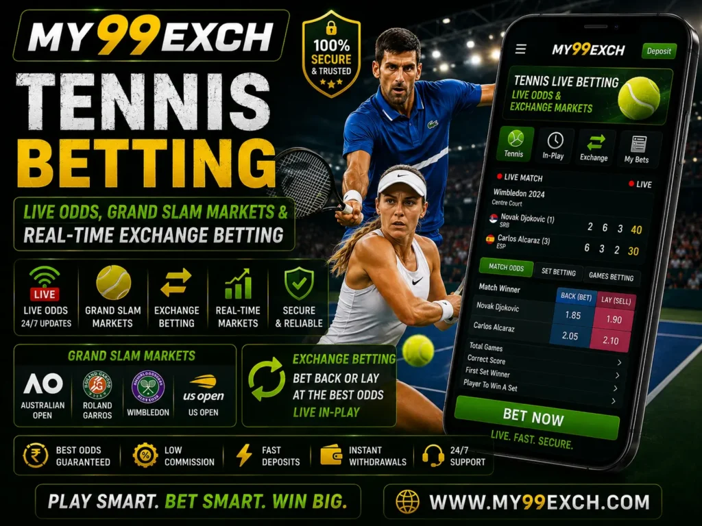 My99Exch Tennis Betting – Live Odds, Grand Slam Markets & Real-Time Exchange Betting
